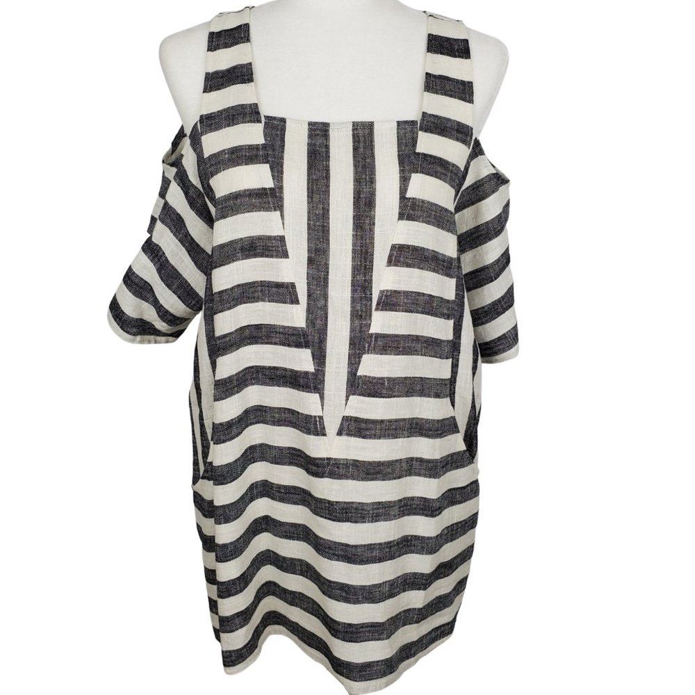 Soft Surroundings NWOT Petite Striped Cold Shoulder Sunset Tunic Women's Large P